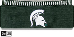 Michigan State STRIPED Knit Beanie Hat by New Era - 2nd View