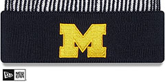 Michigan STRIPED Knit Beanie Hat by New Era - 2nd View