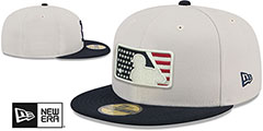 MLB Umpire 2024 JULY 4TH STARS N STRIPES Fitted Hat by New Era - 2nd View