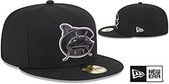 Mudcats THEME NIGHT Black Fitted Hat by New Era - 2nd View