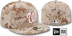 Nationals 2013 STARS N STRIPES Desert Camo Hat by New Era - 2nd View