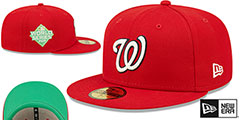 Nationals 2019 WS CITRUS POP Red-Green Fitted Hat by New Era - 2nd View