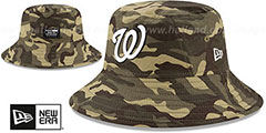 Nationals 2021 ARMED FORCES STARS N STRIPES BUCKET Hat by New Era - 2nd View