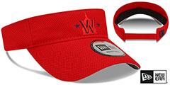 Nationals 2022 BATTING PRACTICE VISOR Red by New Era - 2nd View