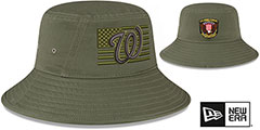 Nationals 2023 ARMED FORCES STARS N STRIPES BUCKET Hat by New Era - 2nd View