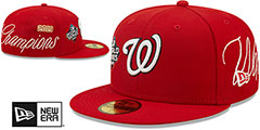 Nationals HISTORIC CHAMPIONS Red Fitted Hat by New Era - 2nd View