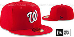 Nationals STATE STARE Red Fitted Hat by New Era - 2nd View