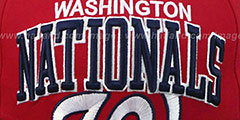 Nationals SUPER-LOGO ARCH SNAPBACK Red-Navy Hat by New Era - 2nd View