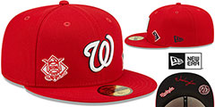 Nationals TRIPLE THREAT IDENTITY Red Fitted Hat by New Era - 2nd View