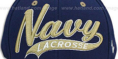 Navy SWOOP LACROSSE Navy Fitted Hat by Zephyr - 2nd View