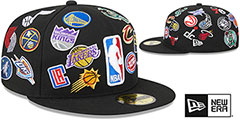 NBA ALL STAR ALL-OVER Black Fitted Hat by New Era - 2nd View