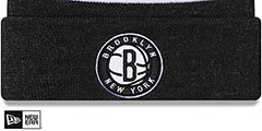 Nets BANNER Knit Beanie Hat by New Era - 2nd View