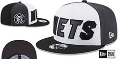 Nets COLOR BLOCK BACK HALF SNAPBACK Hat by New Era - 2nd View