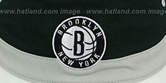 Nets COLOR-BLOCK BUCKET Black-Grey-White Hat by Mitchell and Ness - 2nd View