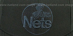 Nets HWC FADEOUT-BASIC Black Fitted Hat by New Era - 2nd View