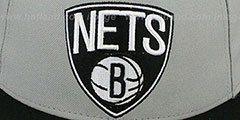 Nets NBA-CHASE SHIELD Grey-Black Fitted Hat by New Era - 2nd View