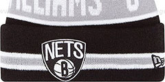 Nets THE-COACH WILLIAMS 8 Black Knit Beanie Hat by New Era - 2nd View