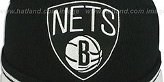 Nets XL-LOGO BEANIE Black by Mitchell and Ness - 2nd View