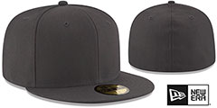 New Era 59FIFTY-BLANK Solid Charcoal Grey Fitted Hat - 2nd View