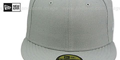 New Era 59FIFTY-BLANK Solid Light Grey Fitted Hat - 2nd View