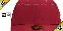 New Era LOW-CROWN 59FIFTY-BLANK Burgundy Fitted Hat - 2nd View