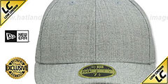 New Era LOW-CROWN 59FIFTY-BLANK Heather Light Grey Fitted Hat - 2nd View