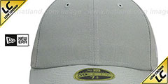 New Era LOW-CROWN 59FIFTY-BLANK Light Grey Fitted Hat - 2nd View