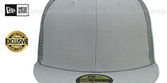 New Era MESH-BACK 59FIFTY-BLANK Grey-Grey Fitted Hat - 2nd View