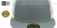 New Era MESH-BACK 59FIFTY-BLANK Grey-White Fitted Hat - 2nd View