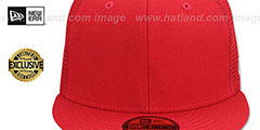 New Era MESH-BACK 59FIFTY-BLANK Red-Red Fitted Hat - 2nd View