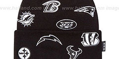 NFL AFC TOTAL LOGO Black Knit Beanie Hat by New Era - 2nd View