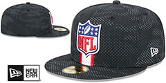 NFL Shield 2024 NFL SIDELINE Black Fitted Hat by New Era - 2nd View