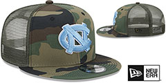 North Carolina ARMY CAMO TRUCKER Hat by New Era - 2nd View