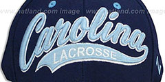 North Carolina SWOOP LACROSSE Navy Fitted Hat by Zephyr - 2nd View