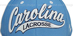 North Carolina SWOOP LACROSSE Sky Fitted Hat by Zephyr - 2nd View