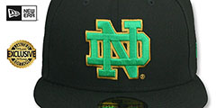 Notre Dame NCAA TEAM-BASIC Black Fitted Hat by New Era - 2nd View