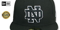 Notre Dame NCAA TEAM-BASIC Black-White Fitted Hat by New Era - 2nd View