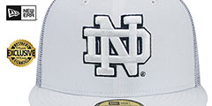 Notre Dame TEAM-BASIC TRUCKER White Fitted Hat by New Era - 2nd View