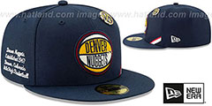 Nuggets 2019 NBA DRAFT Navy Fitted Hat by New Era - 2nd View