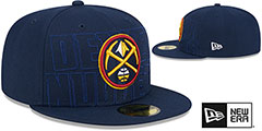 Nuggets 2023 NBA DRAFT Navy Fitted Hat by New Era - 2nd View