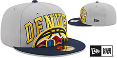 Nuggets 2023 NBA TIP OFF Grey-Navy Fitted Hat by New Era - 2nd View