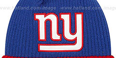 NY Giants CHILLER FILLER BEANIE Royal-Red by New Era - 2nd View