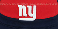 NY Giants COLOR-BLOCK BUCKET White-Red-Navy Hat by Mitchell and Ness - 2nd View