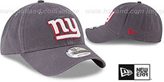 NY Giants CORE-CLASSIC STRAPBACK Charcoal Hat by New Era - 2nd View