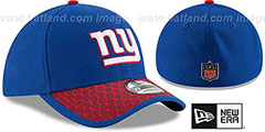 NY Giants HONEYCOMB STADIUM FLEX Royal Hat by New Era - 2nd View