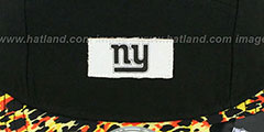 NY Giants LEOPARD CAMPER STRAPBACK Black Hat by New Era - 2nd View