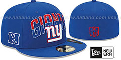 NY Giants NFL 2013 DRAFT Royal 59FIFTY Fitted Hat by New Era - 2nd View