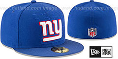 NY Giants STADIUM SHADOW Royal Fitted Hat by New Era - 2nd View