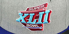 NY Giants SUPER BOWL XLII SNAPBACK Grey-Royal Hat by New Era - 2nd View