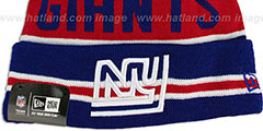 NY Giants THE-COACH THROWBACK Navy Knit Beanie Hat by New Era - 2nd View